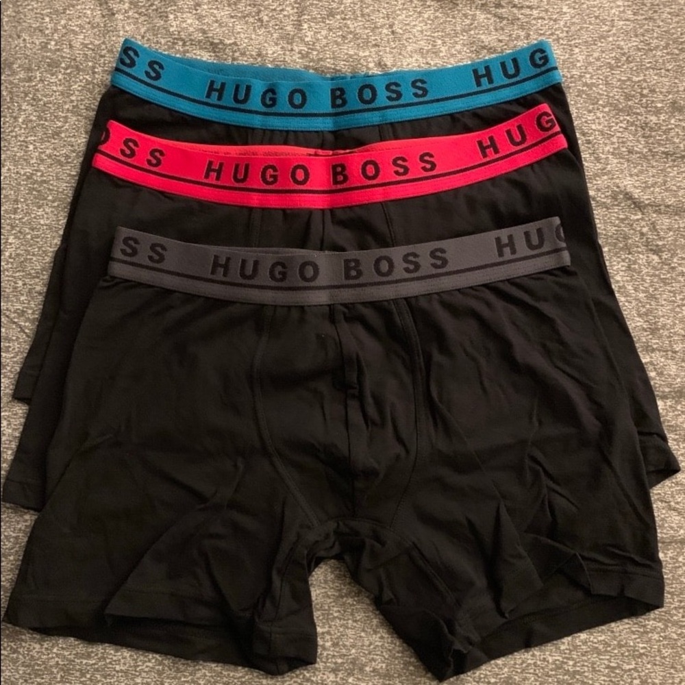 NEW Hugo Boss Men's 3 pack 100% Cotton Boxer Trunk